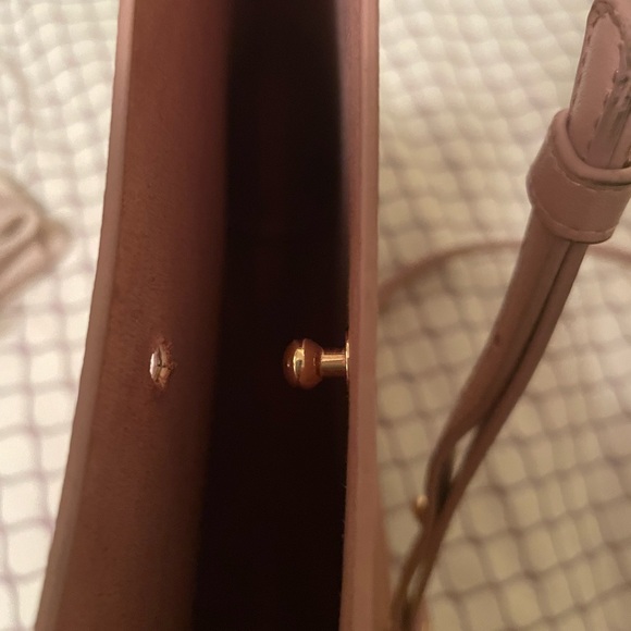 Anthropologie Samara Vegan Leather Handbag in soft pink - EUC. - Picture 6 of 7